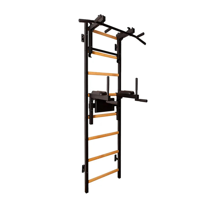 BenchK 232B - Series 2 - Wall Bars Swedish Ladder - Multifunctional Fitness Ladder With Adjustable Pull-Up And Dip Bars