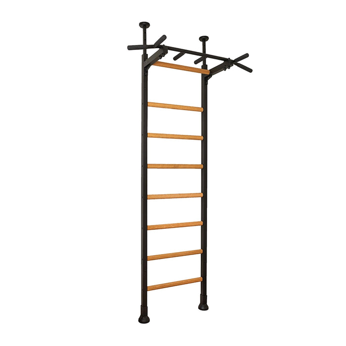 BenchK 521B - Series 5 - Wall Bars Swedish Ladder - Premium Beech Wood & Steel Pull-Up Bar Fitness Ladder