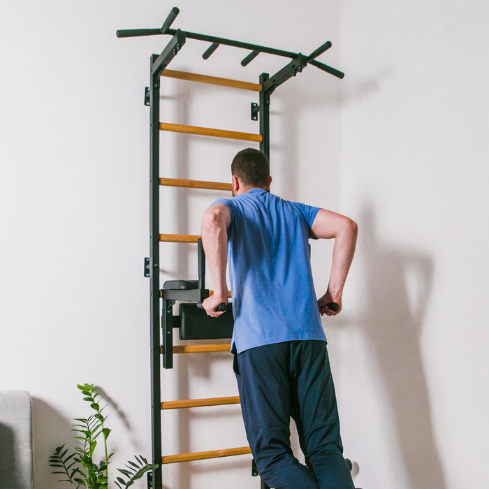 BenchK 722B - Series 7 - Stall bar for home with pull-up bar and dip station