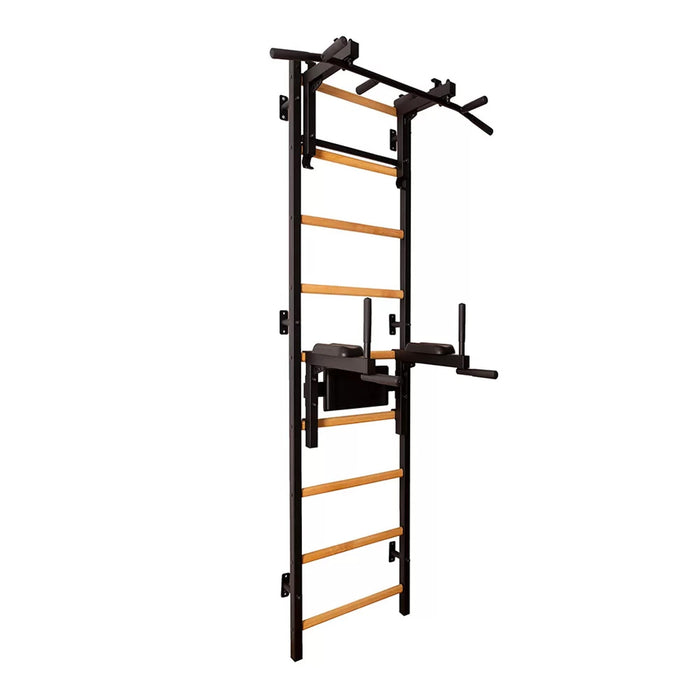 BenchK 732B - Series 7 - Fitness Stall Bar - Swedish Ladder w/ Dip Bar & Rack