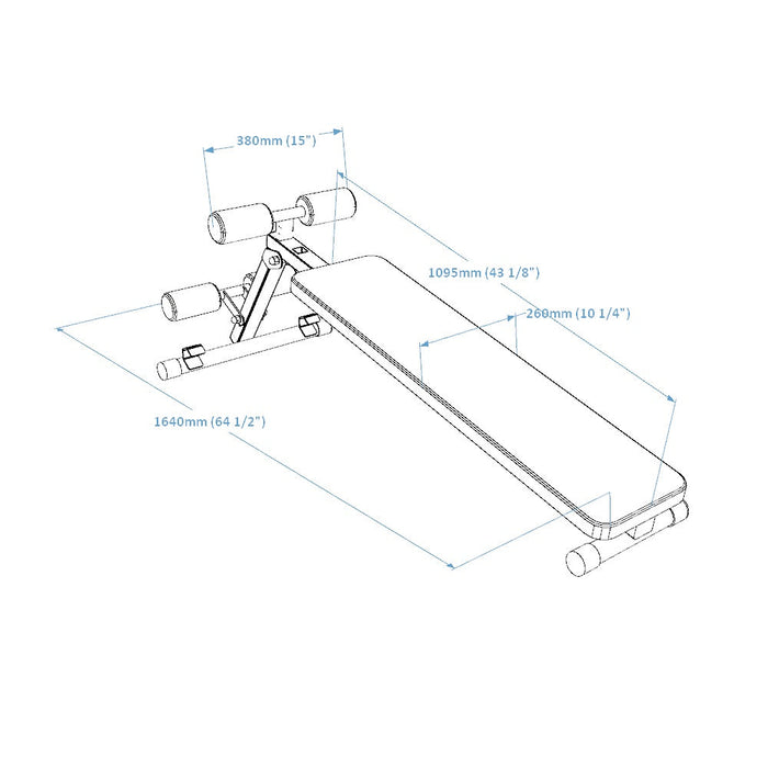 BenchK B1B - Reversible Workout Bench - Durable Steel Frame, Compact Exercise Solution