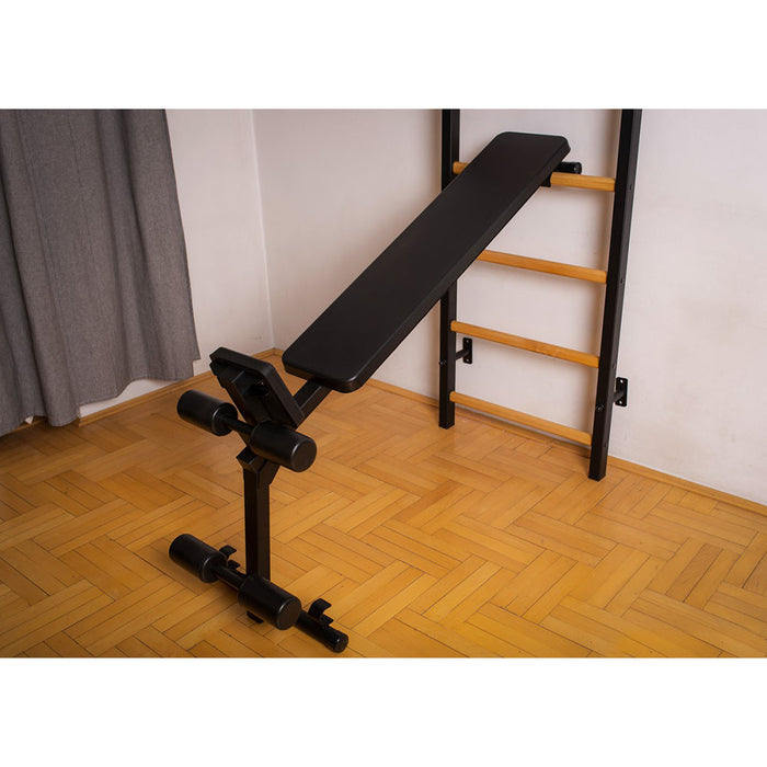 BenchK B1B - Reversible Workout Bench - Durable Steel Frame, Compact Exercise Solution