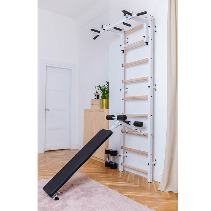 BenchK B1B - Reversible Workout Bench - Durable Steel Frame, Compact Exercise Solution