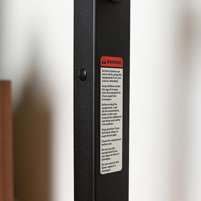 BenchK 523B - Series 5 - Wall Bars Swedish Ladder with Bench, Pull-Up & Dip Bars, Compact Beech Wood & Steel Design