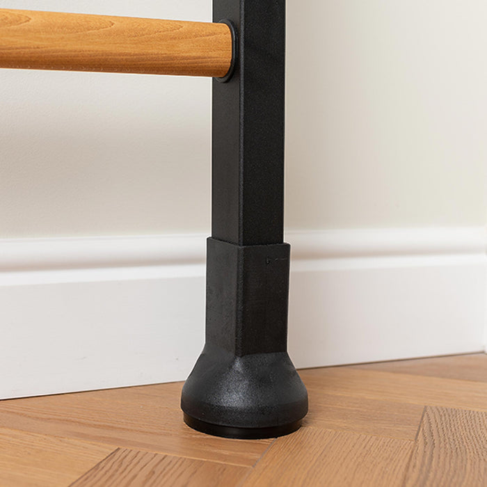 BenchK 523B - Series 5 - Wall Bars Swedish Ladder with Bench, Pull-Up & Dip Bars, Compact Beech Wood & Steel Design