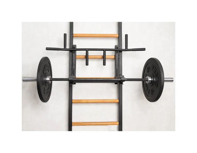 BenchK 232B - Series 2 - Wall Bars Swedish Ladder - Multifunctional Fitness Ladder With Adjustable Pull-Up And Dip Bars