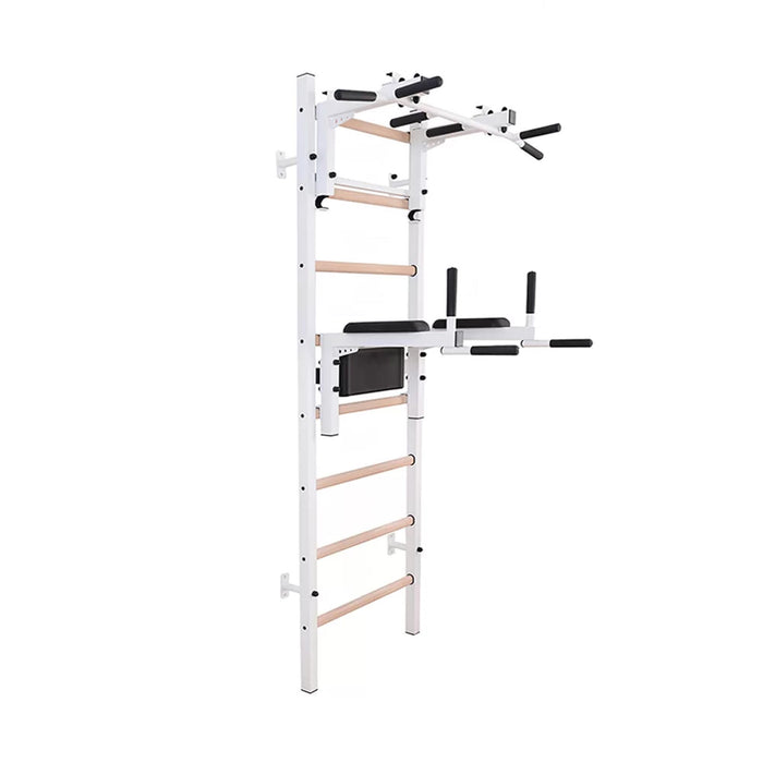 BenchK 232B - Series 2 - Wall Bars Swedish Ladder - Multifunctional Fitness Ladder With Adjustable Pull-Up And Dip Bars