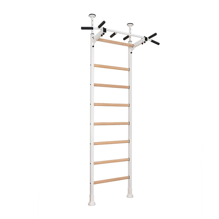 BenchK 521B - Series 5 - Wall Bars Swedish Ladder - Premium Beech Wood & Steel Pull-Up Bar Fitness Ladder